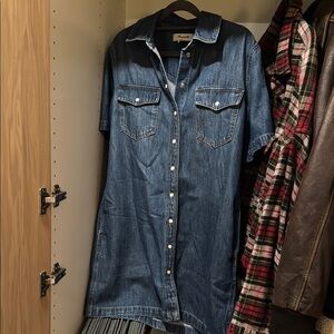 Madewell Denim Button-Up Shirt Dress